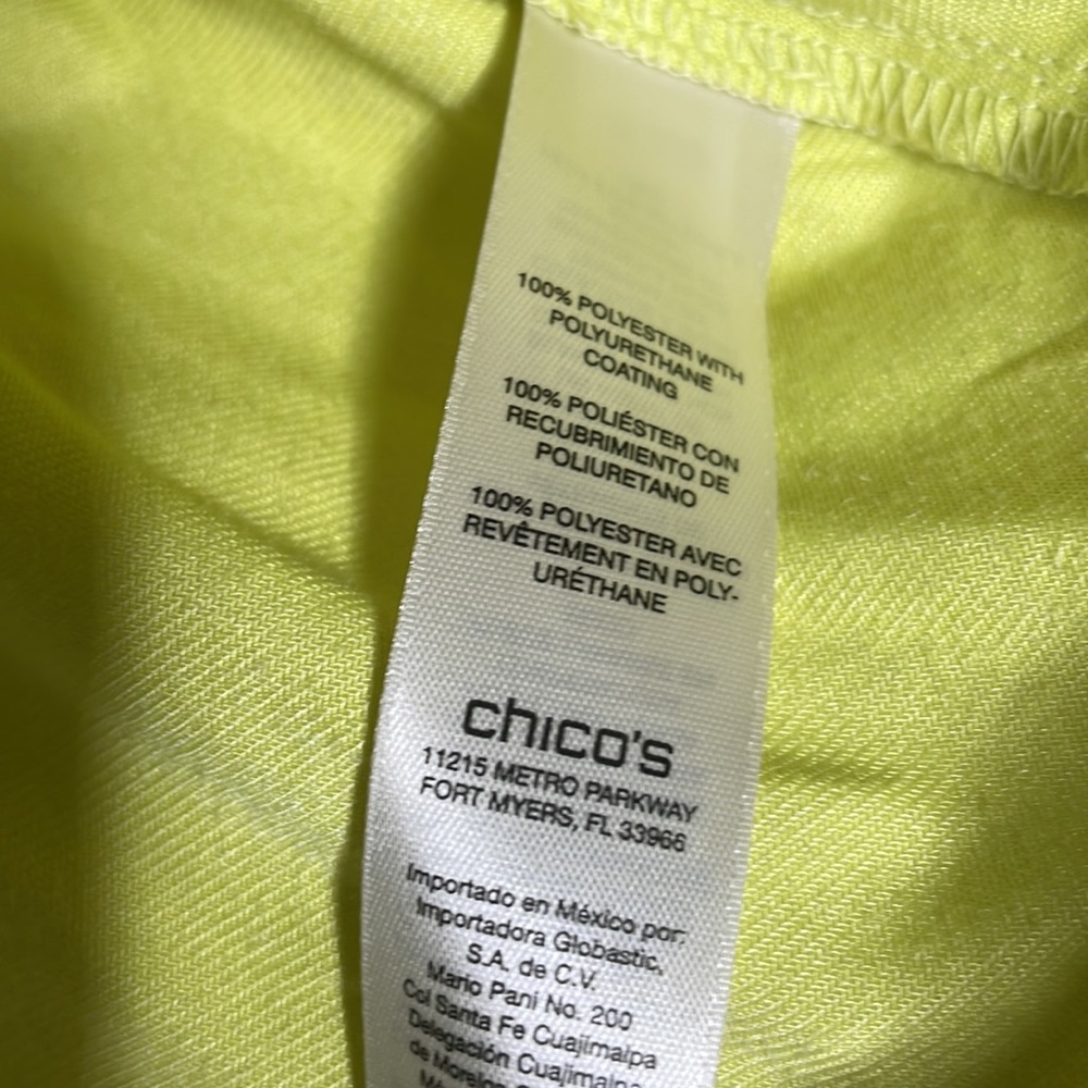 Chicos Full Zip Light Jacket sz 1 (medium) light green - Picture 3 of 4